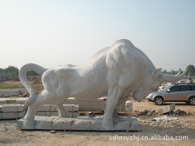 【低價(jià)銷售優(yōu)質(zhì)石雕產(chǎn)品,石雕動物,拓荒牛】價(jià)格,廠家,圖片,石膏、石料工藝品,山東恒銳石業(yè)-